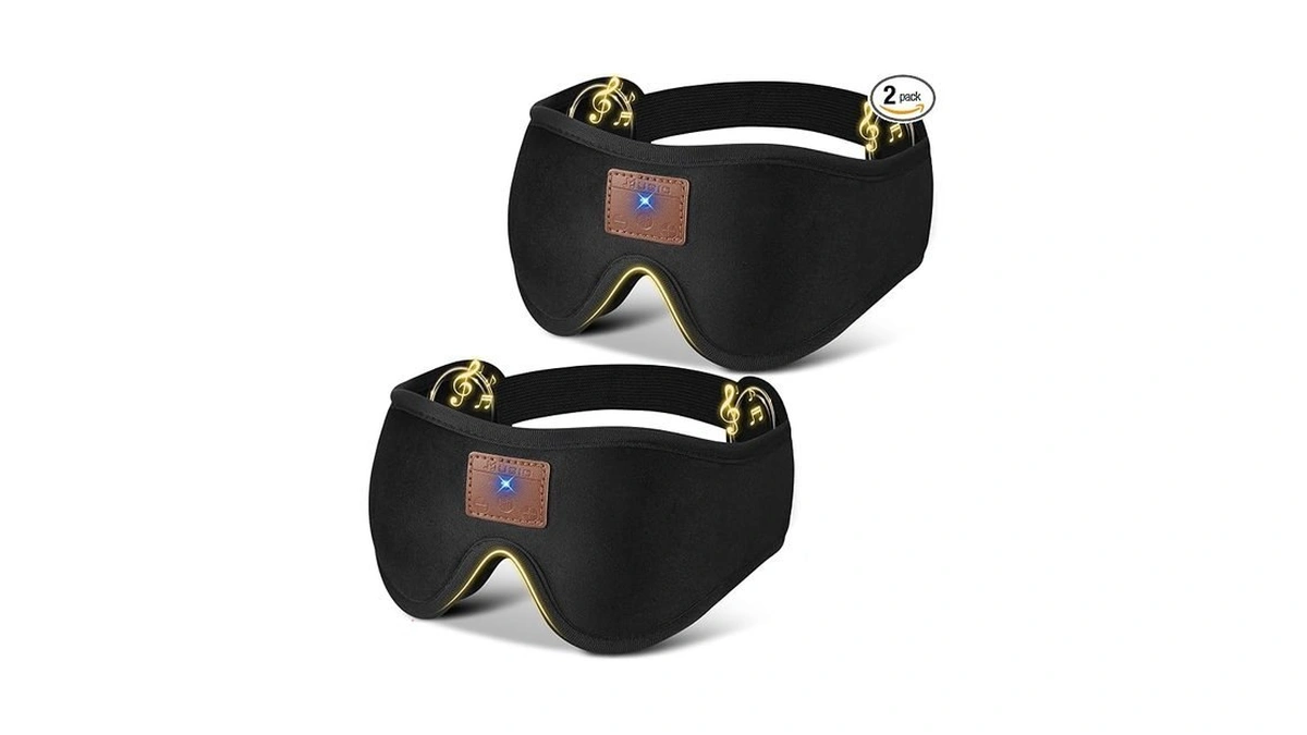 Asiilovi 2-pack 3d Sleep Mask With Bluetooth Headphones, Sleep Headphones,