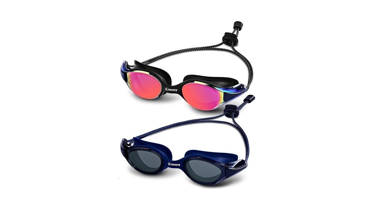 Keary 2pc Racing Swim Goggles For Adult Men Women Youth