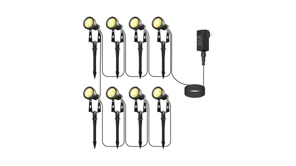 Zuske Outdoor Landscape Lighting, 8-pack Low Voltage Led Spot Lights