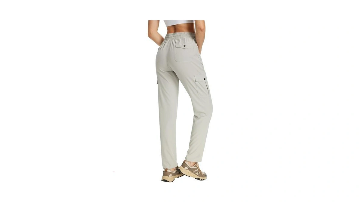 Kwz Womens Cargo Pants Lightweight Hiking Pants 27" Inseam Light