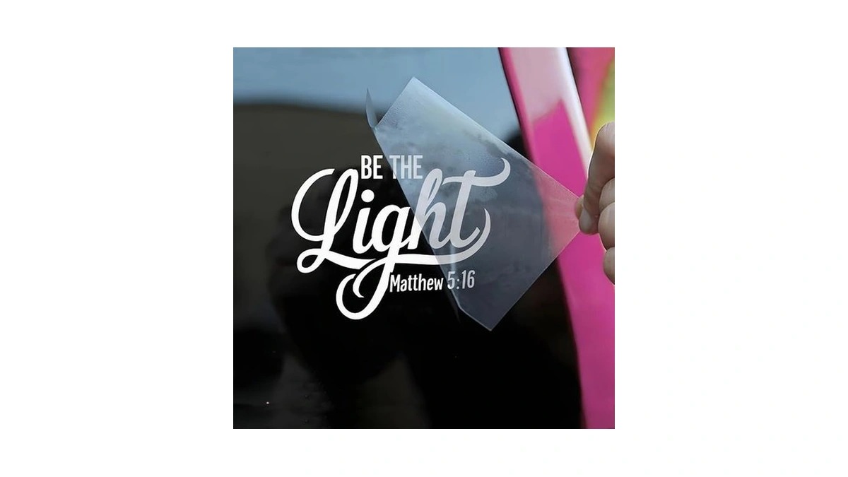 Be The Light Car Decal Funny Christian, Religious, Bible Verse,