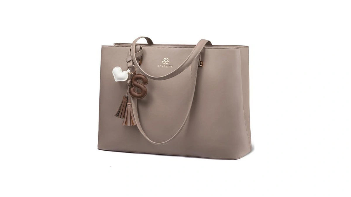 Lovevook Work Tote Bag For Women, Leather Tote Laptop Bag