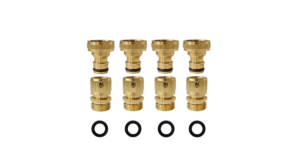 Yoniccal 3/4 Inch Ght Solid Brass Garden Hose Quick Connect