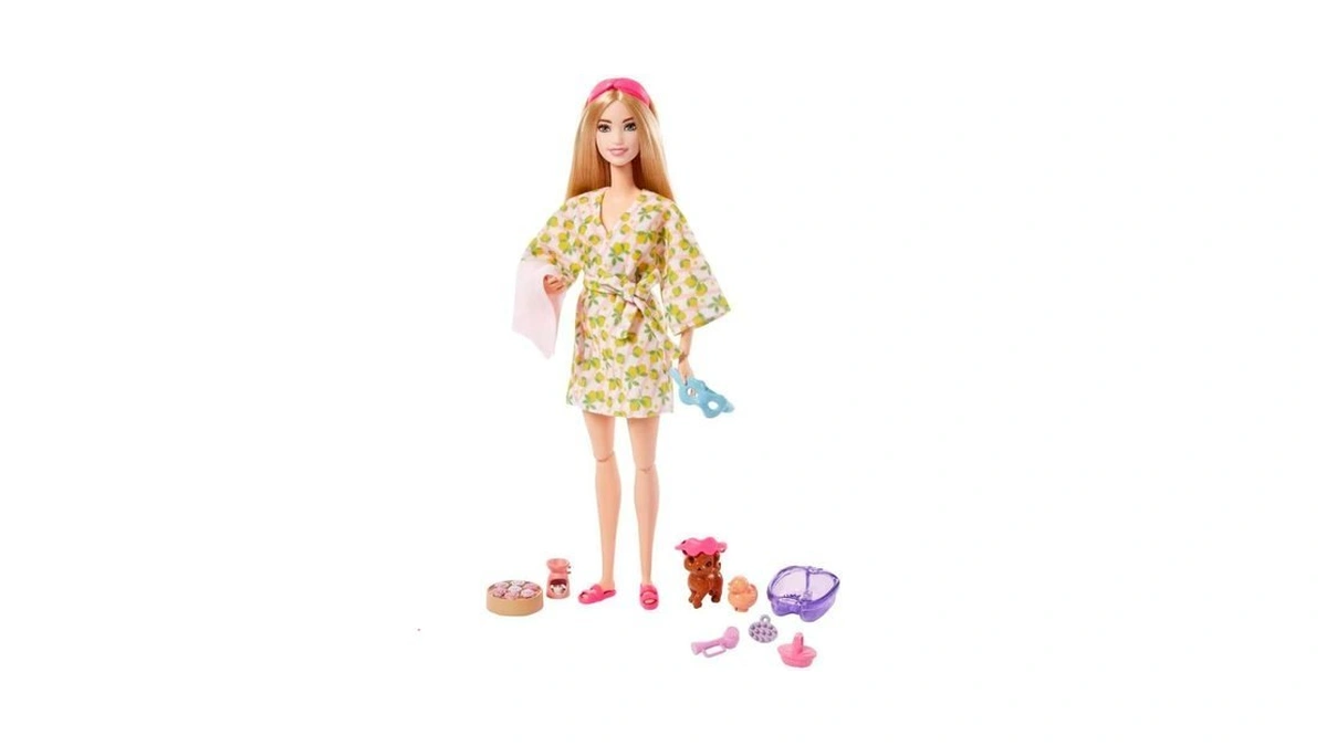 Barbie Doll, Kids Toys, Blonde Doll With Pet Puppy, Barbie