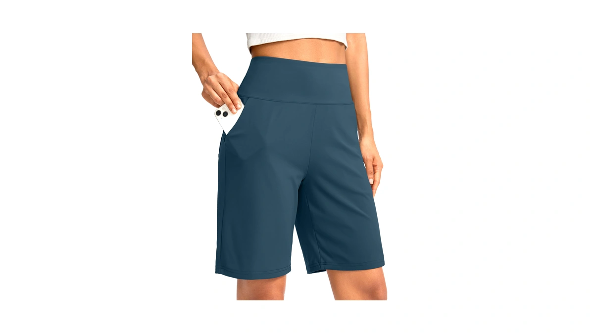 G Gradual Women's Bermuda Long Shorts With Pockets 9" High