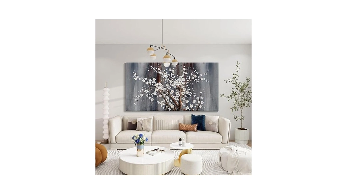 Large Canvas Wall Art Plum Blossom Wall Art Brown Wall