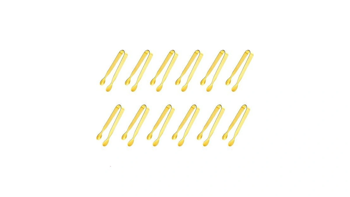Ice Tongs Sugar Cubes Tongs - Stainless Steel Mini Serving