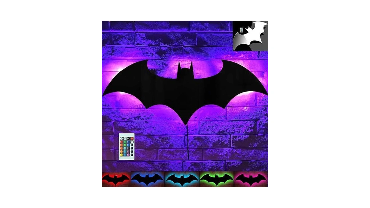 Led Bat Night Light Superhero Cool Signal Lamp With 16