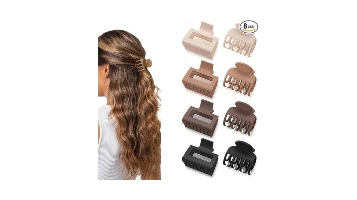 Hflyjpyw 8 Pcs Medium Hair Clips For Women Girls -