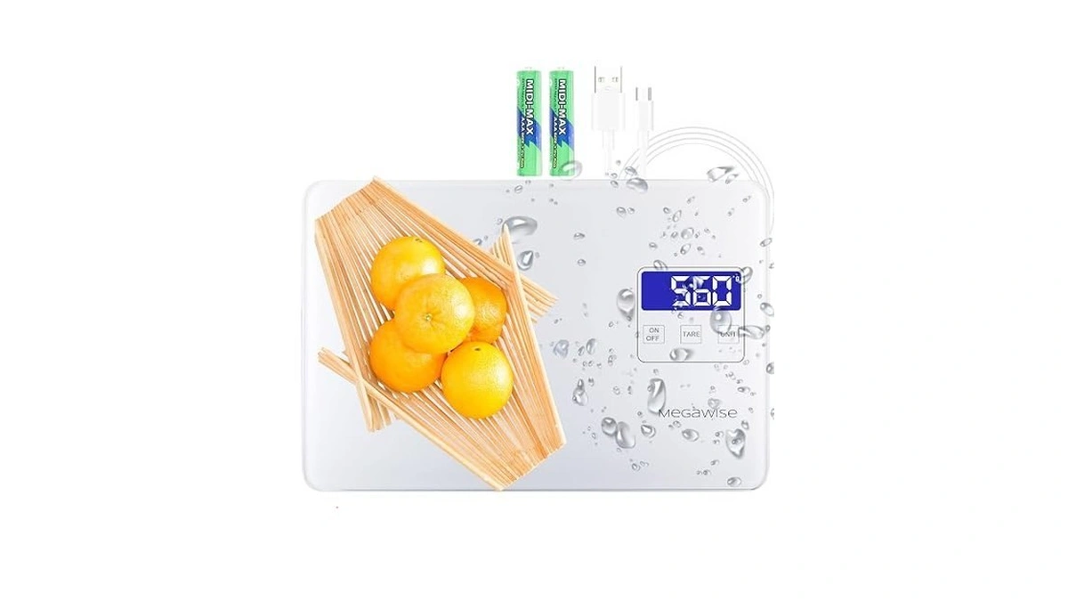 Digital Kitchen Scale K28h – Ultra-slim Design, Precise 1g–15kg Measurement,