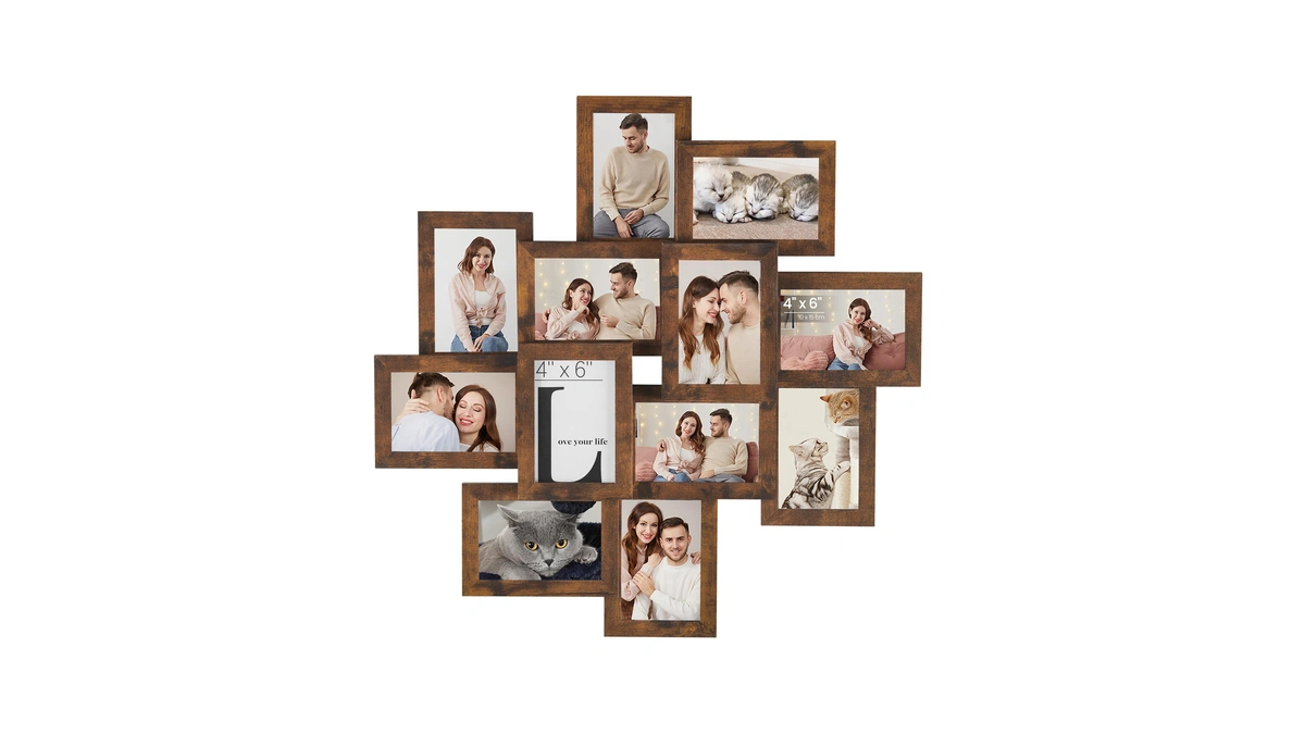 Songmics 4x6 Picture Frames Collage Wall Decor, 12-pack Photo Collage