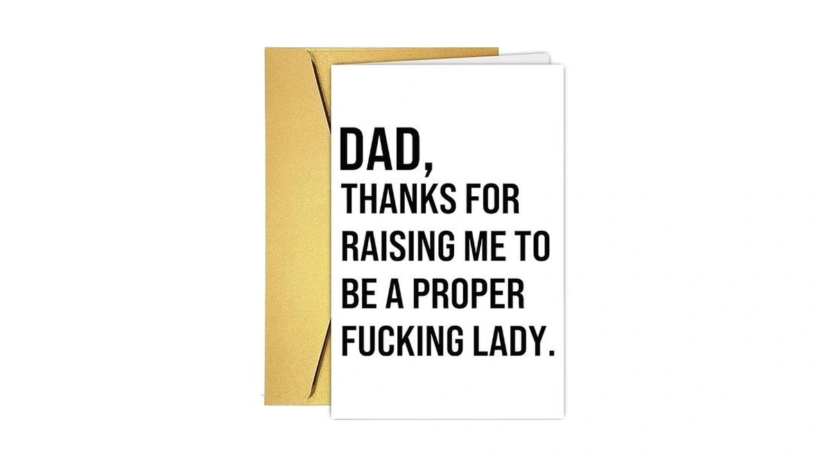 Uuefktn Funny Birthday Card Gift For Dad From Adult Daughter,