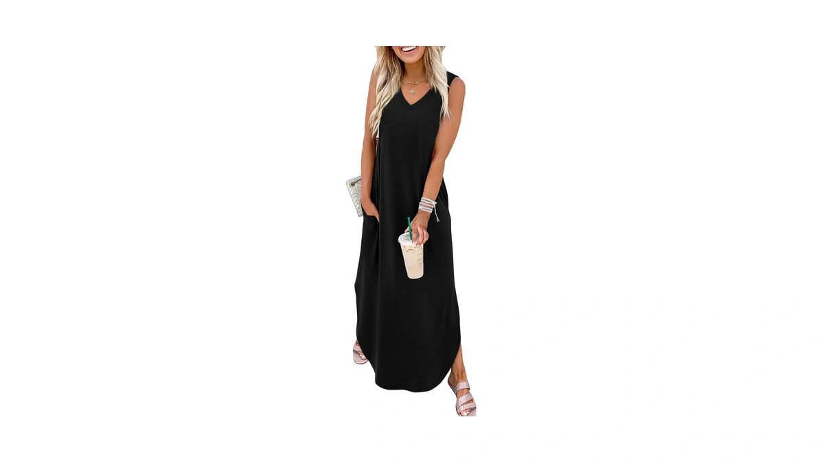 Sampeel Dresses For Women 2025 Vacation Casual Maxi Summer Dress
