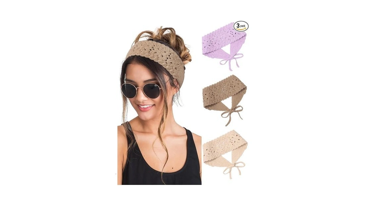 Haimeikang Hippie Hair Bandana Headbands For Women Boho Headband Knit