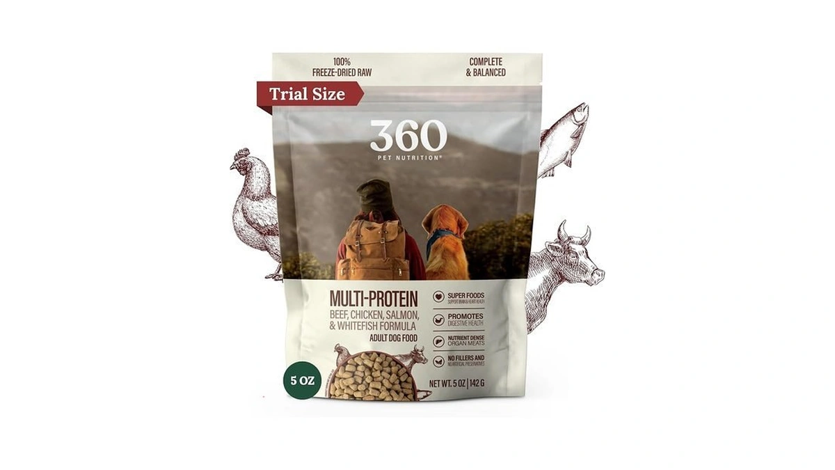 360 Pet Nutrition Freeze-dried Raw Dog Food – Multi-protein With