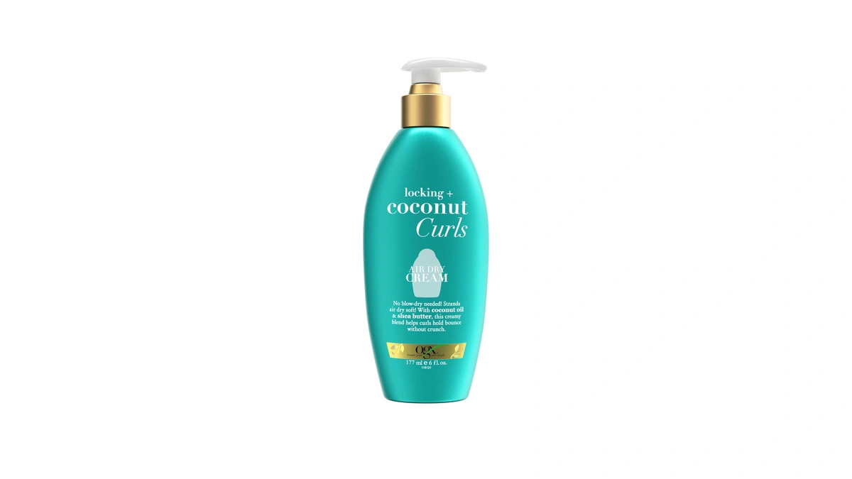 Ogx Locking + Coconut Curls Air Dry Cream, No Parabens,