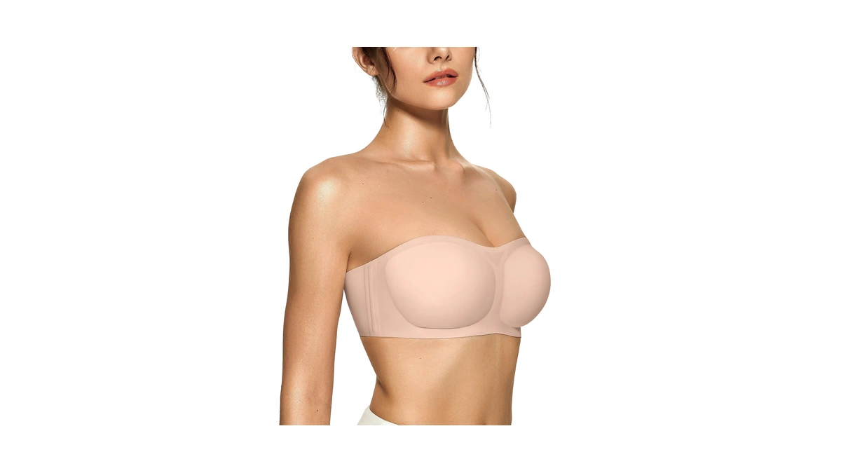 Oeak Womens Strapless Bras Jelly Push Bandeau...