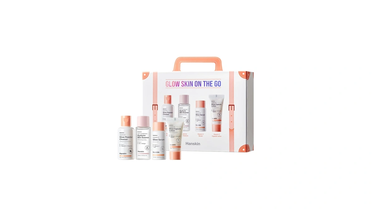 Hanskin Glow Skin On The Go Kit–brightening & Hydrating Mini