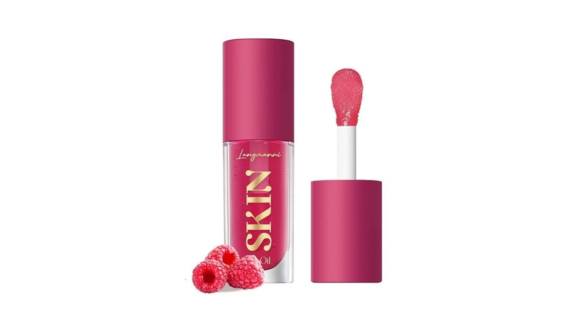 Langmanni Moisturizing Lip Oil,no-sticky Lip Gloss Lip Balm Lip Care,fruit