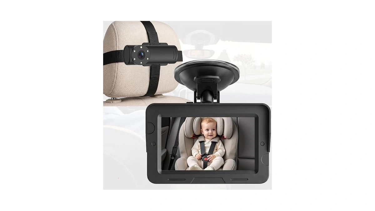 Cukiy Baby Car Camera, Backseat Baby Monitor For Car, 1080p