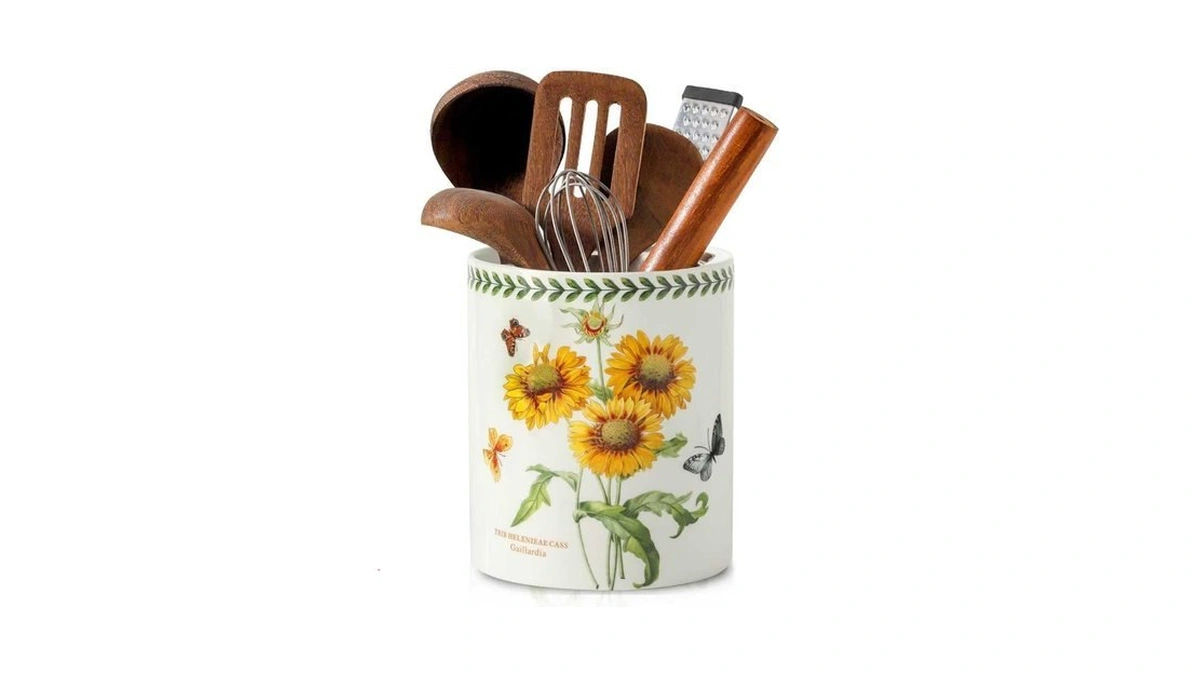 Howise 7" Flower Utensil Holder, Large Kitchen Utensil Holder Organizer