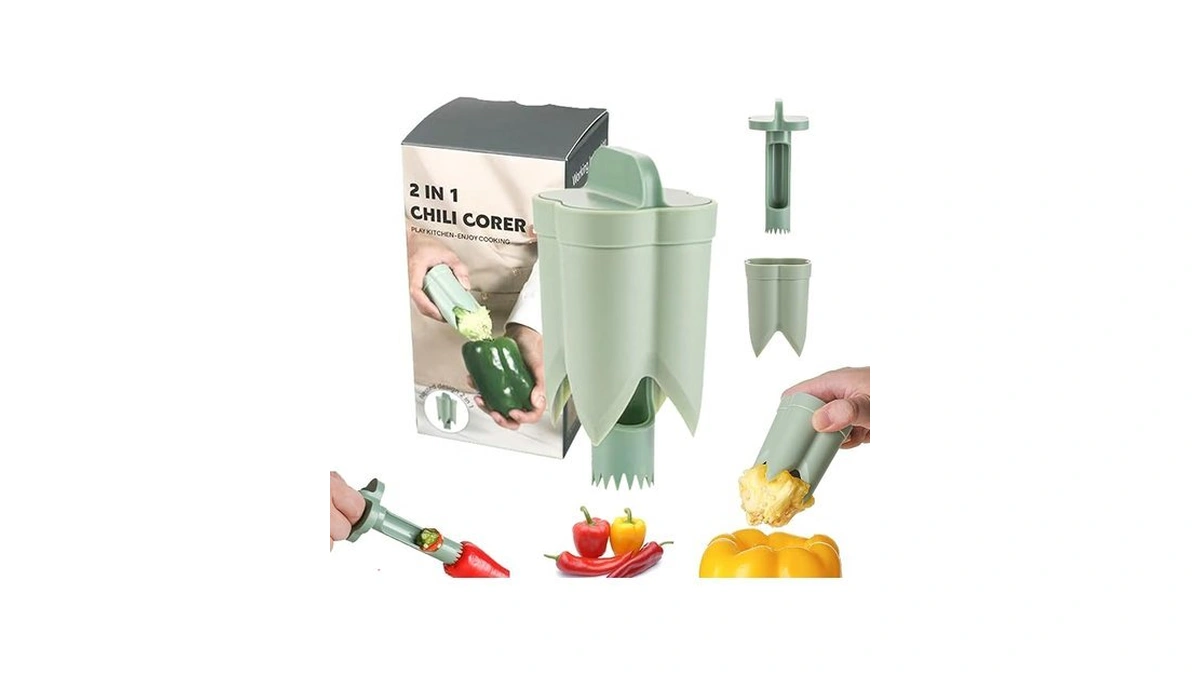 Pepper Seed Corer Remover Tool, Bell Pepper Cutter And Quick