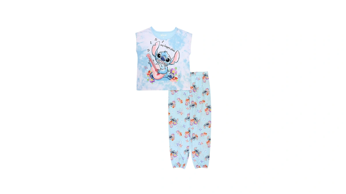 Disney Girls' Lilo & Stitch 2-piece Loose-fit Pajamas Set, My
