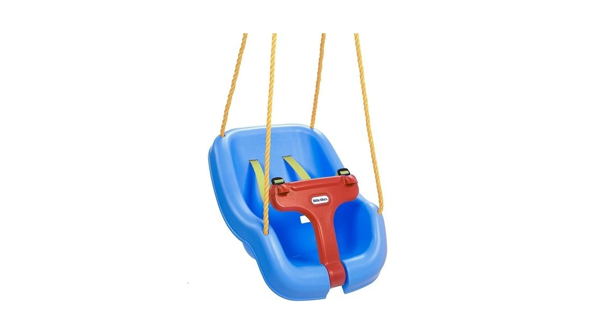 Little Tikes Snug 'n Secure Blue Swing With Adjustable Straps,