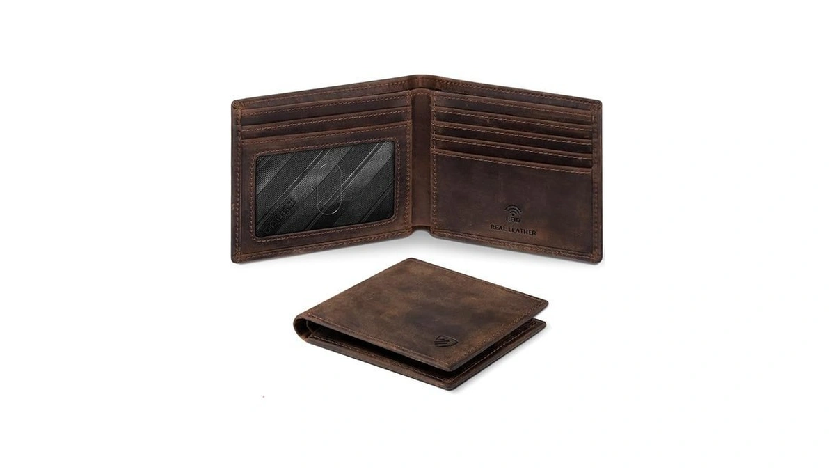 Runbox Genuine Leather Bifold Wallet For Men - Rfid Blocking