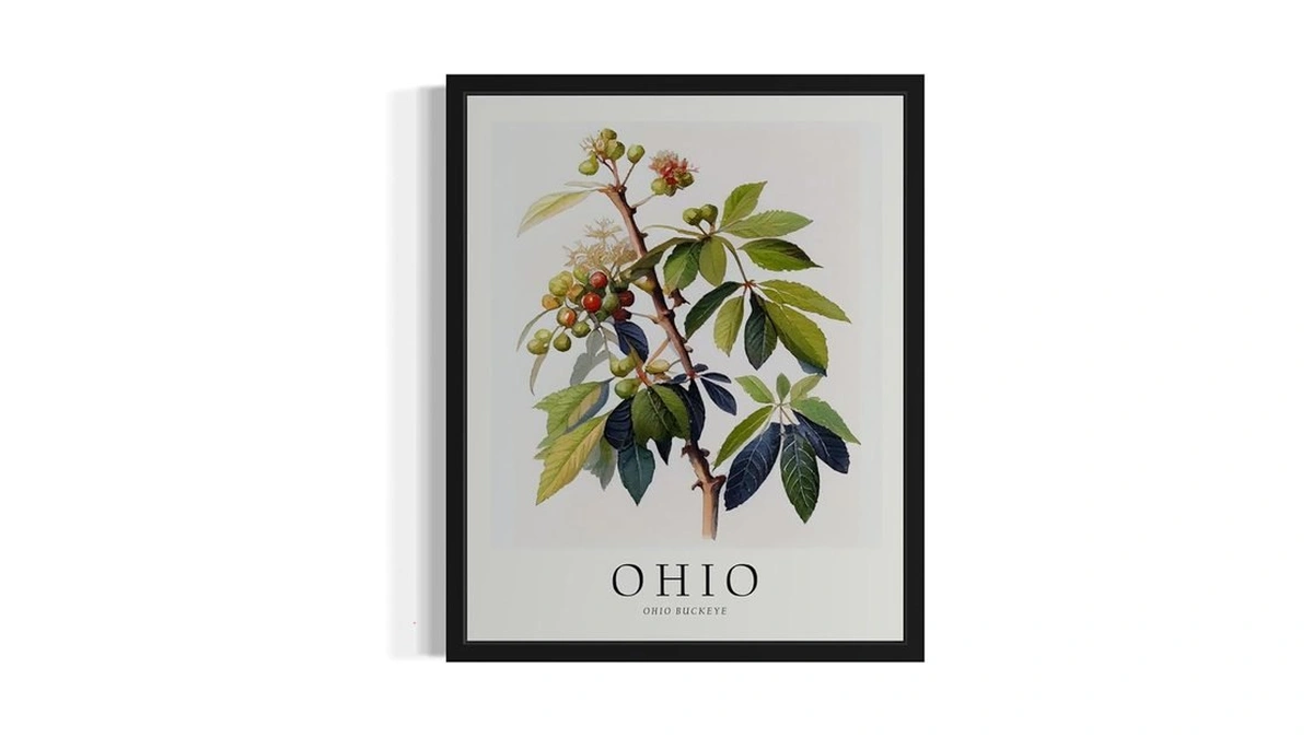 Homeartprint Ohio Buckeye Tree Unframed Poster Wall Art Painting, Us