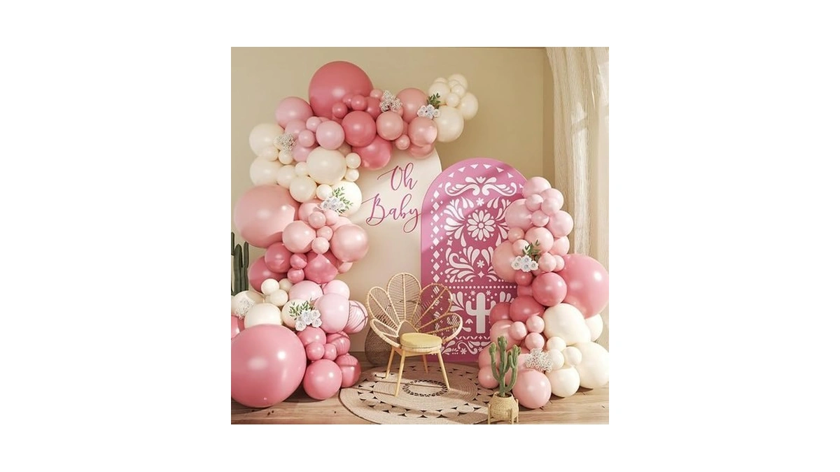 Crossfingers Dusty Pink Balloon Arch Kit,145pcs Light Pink And Sand