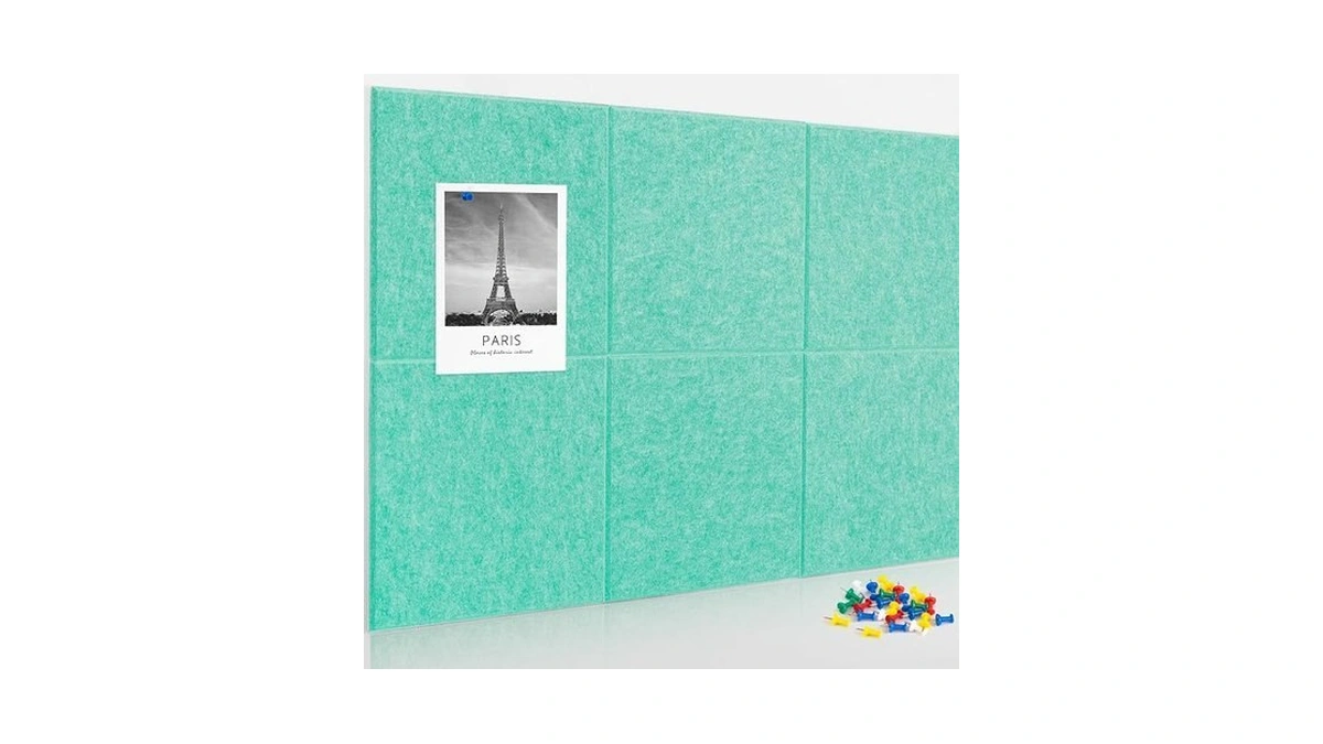 Aktop Cork Board Bulletin Board 24"x36", 6 Pack Removable Felt