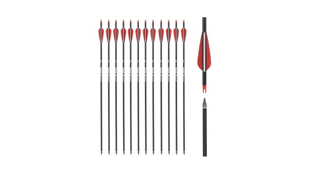 26 Inch Carbon Arrow Hunting Arrows With 100 Grain Removable