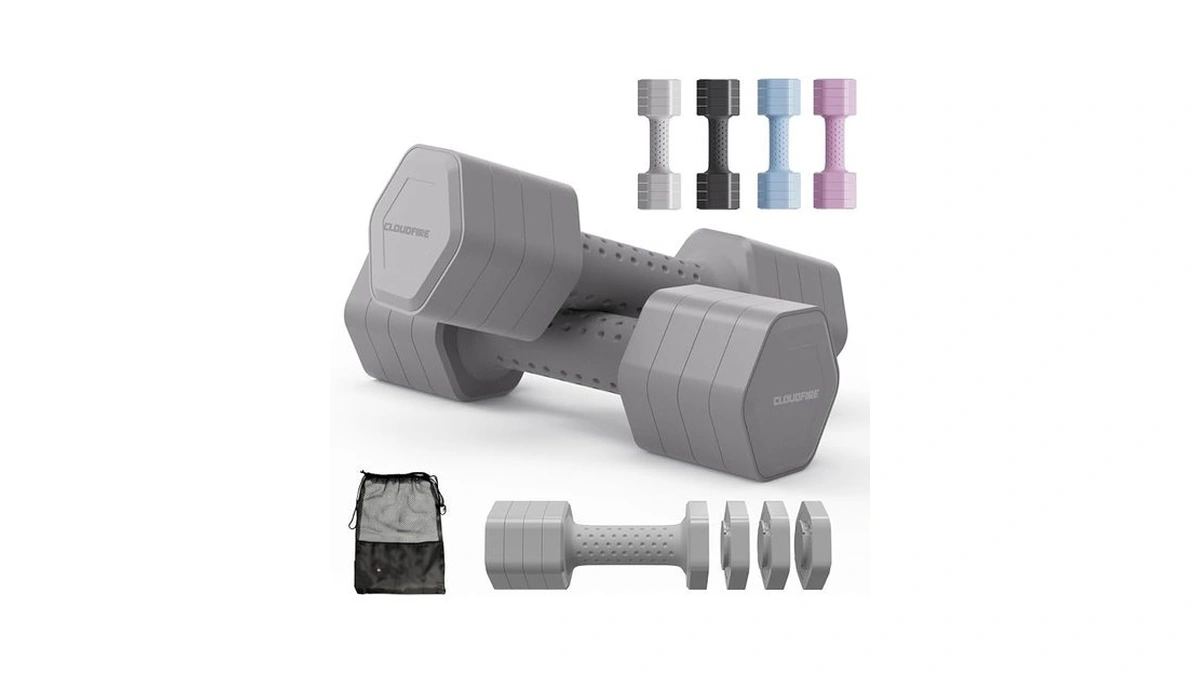 Adjustable Dumbbell Set Of 2, Adjustable Dumbbells 5lb With Tpu