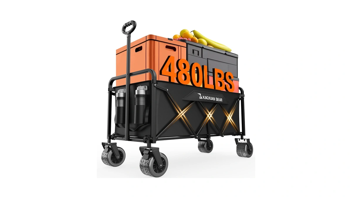300l Large Collapsible Wagons Carts With Big All-terrain Beach Wheels,