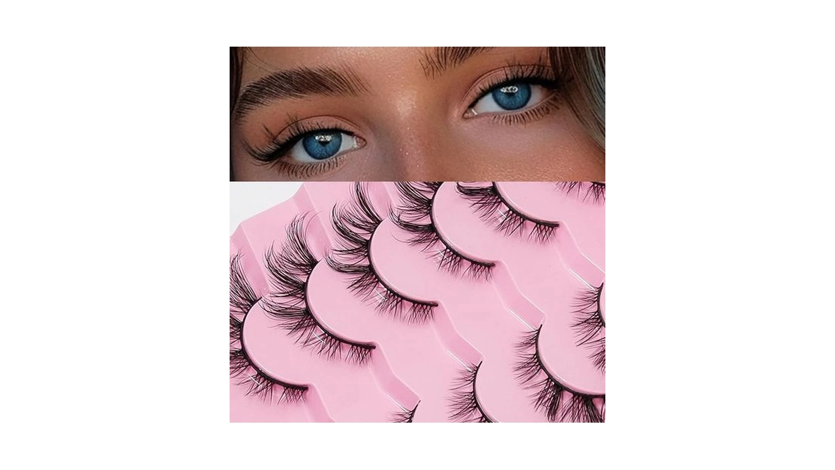 False Eyelashes 7 Pairs 3d Strip Faux Mink Eyelash Natural