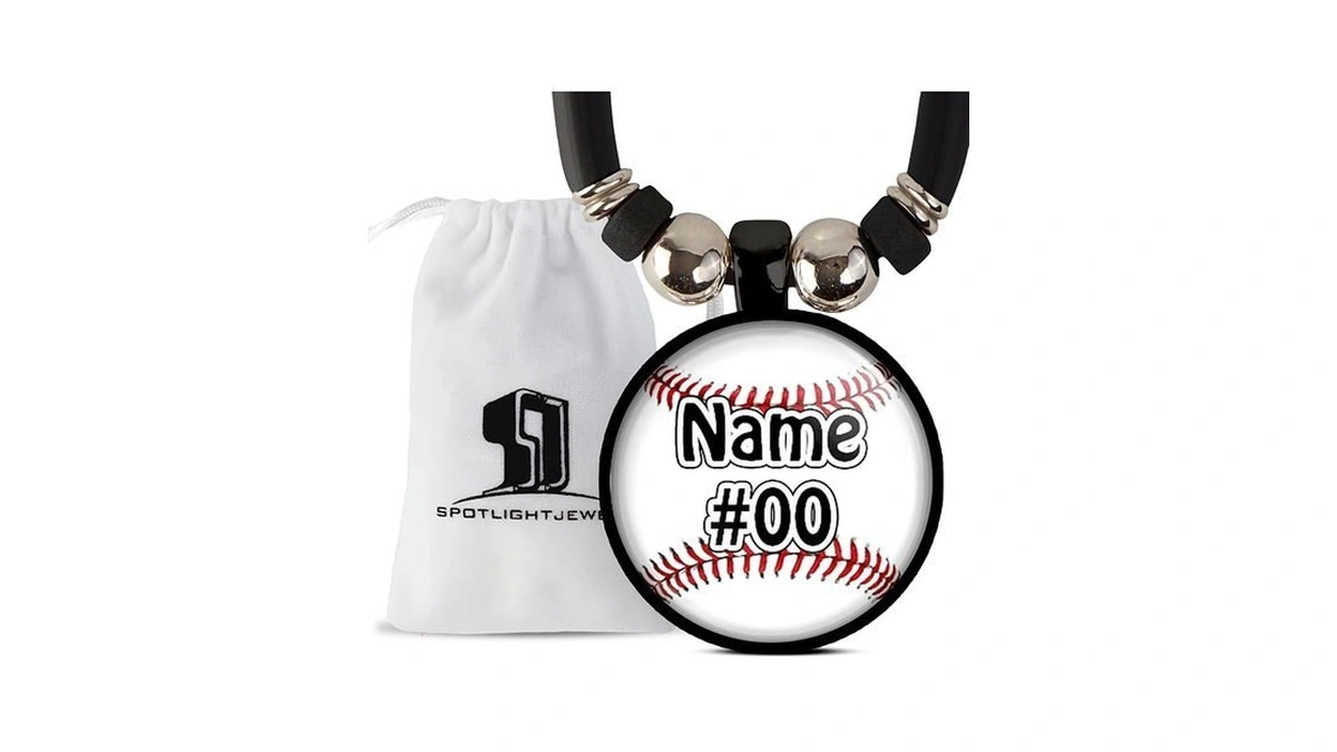 Fanpliments Personalized Baseball Necklace For Boys - Custom Name Jewelry,