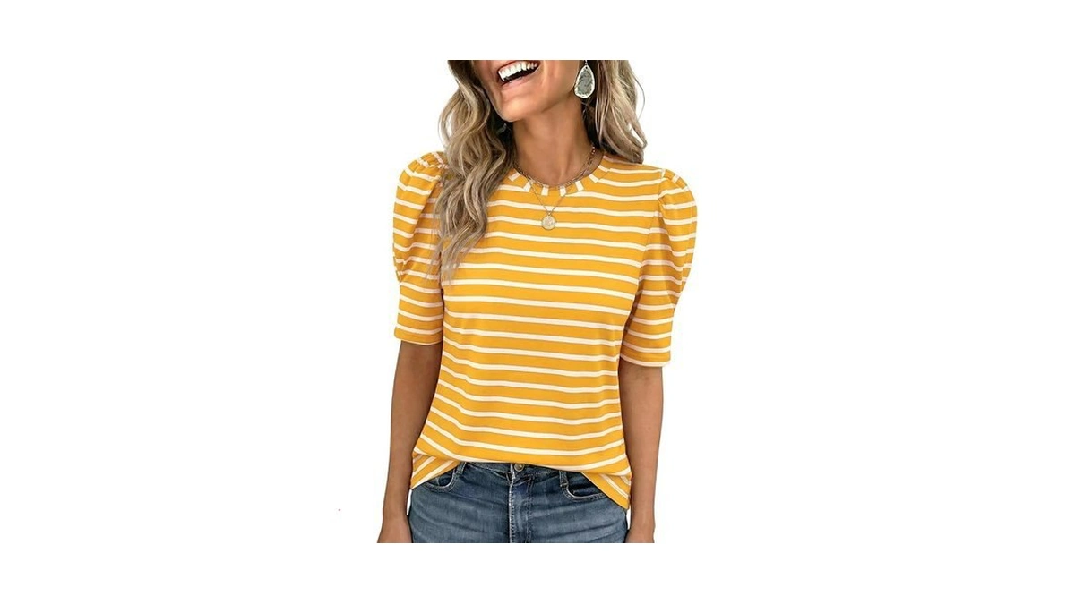 Dokotoo Womens Tops Oversized Puff Short Sleeve Shirts For Women