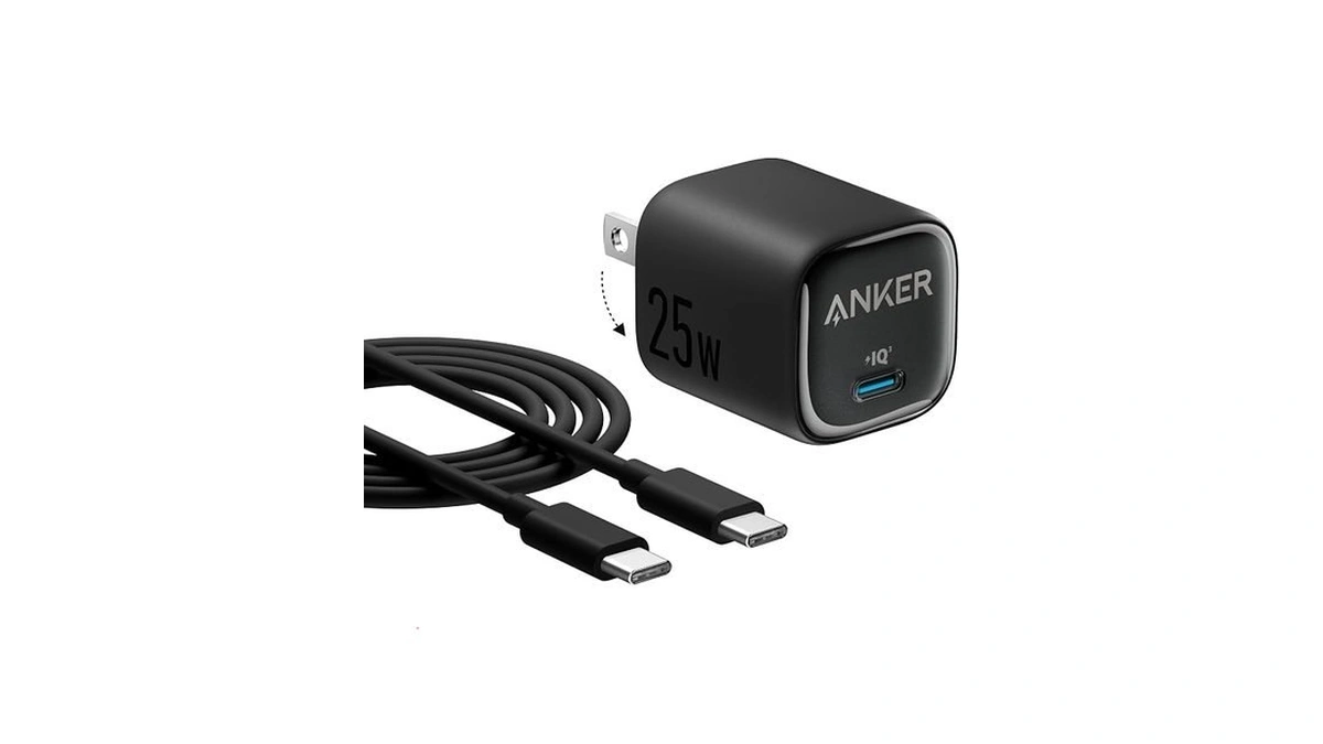 Anker 25w Usb C Charger Block, Compact And Foldable Type