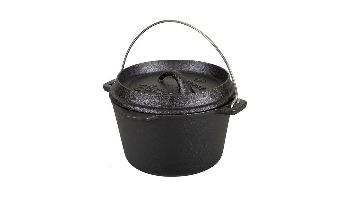 Stansport 1 Qt Pre-seasoned Cast Iron Dutch Oven Flat Bottom