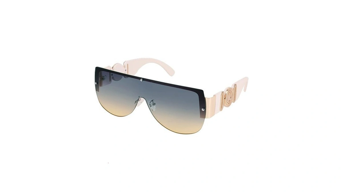 Feisedy Fashion Oversized Sunglasses Women Trendy Designer One Piece Stylish