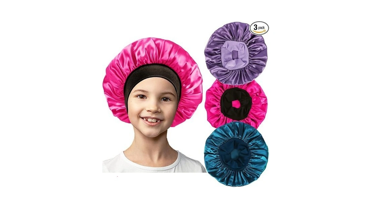 3 Pcs Kids Bonnets For Girls,satin Bonnet For Kid Toddlers