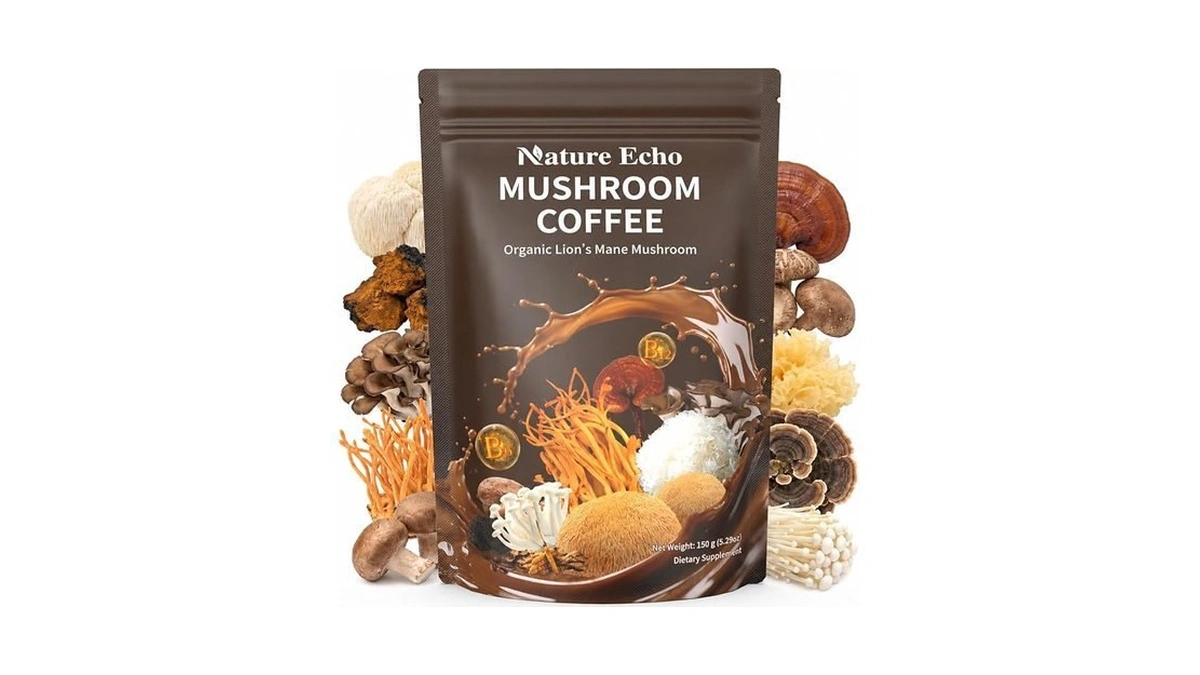 Nature Echo 15-in-1 Mushroom Coffee Powder - 2000mg Blend With