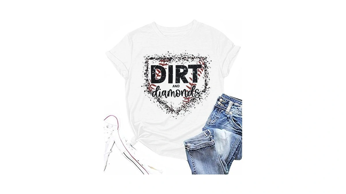 Baseball Shirts For Women Softball Game Day T-shirt Dirt And