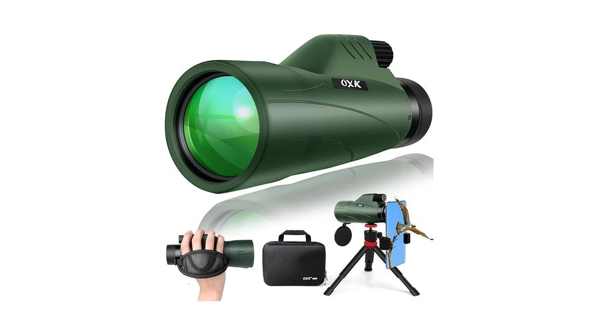 12x56 High Power Monocular Telescope With Tripod Bag, Handheld Monoculars