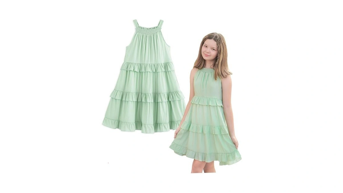 Simplee Kids Girls Dresses Sleeveless Linen Teen Dresses Casual Summer