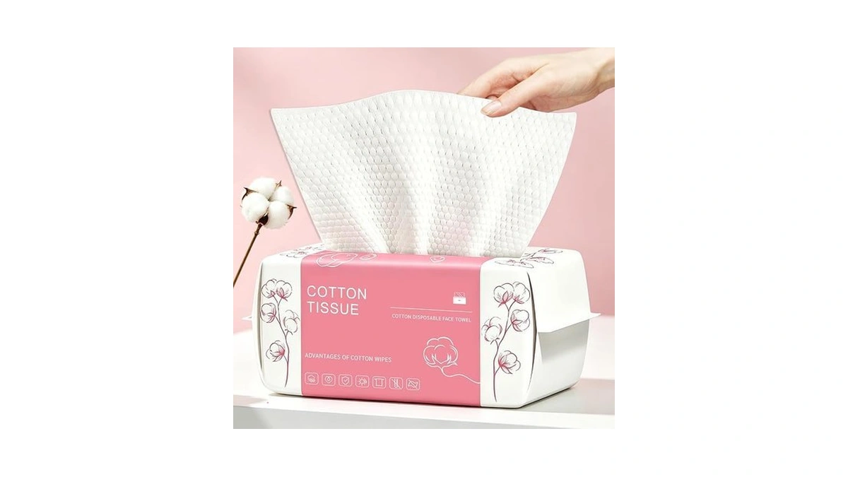 Disposable Face Towel 100 Count, Face Towels, Soft Cotton Dry