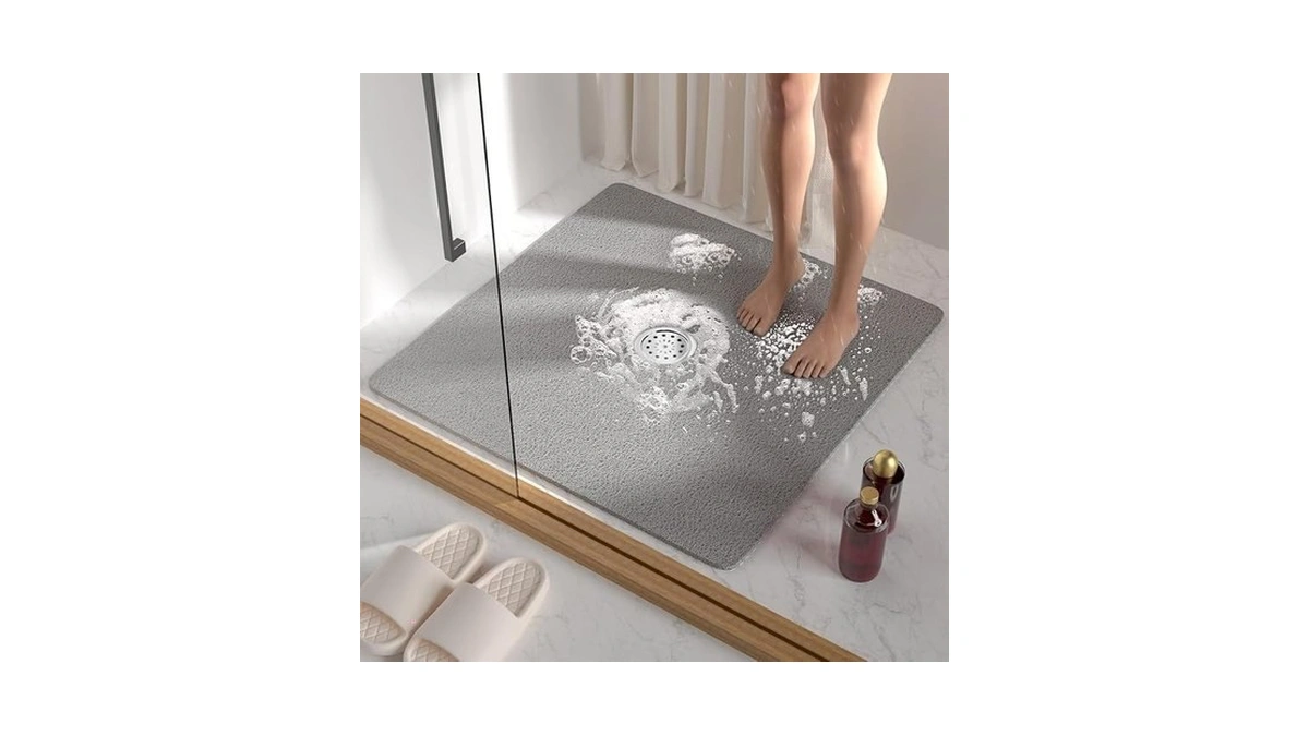 Lygligh Square Shower Mat, 24''x24'' Super Non Slip Shower Mats