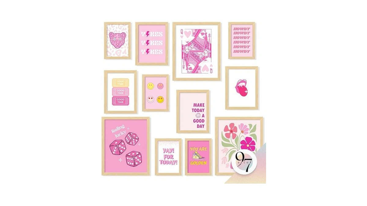 97 Decor Pink Preppy Room Decor Aesthetic - Retro Pink