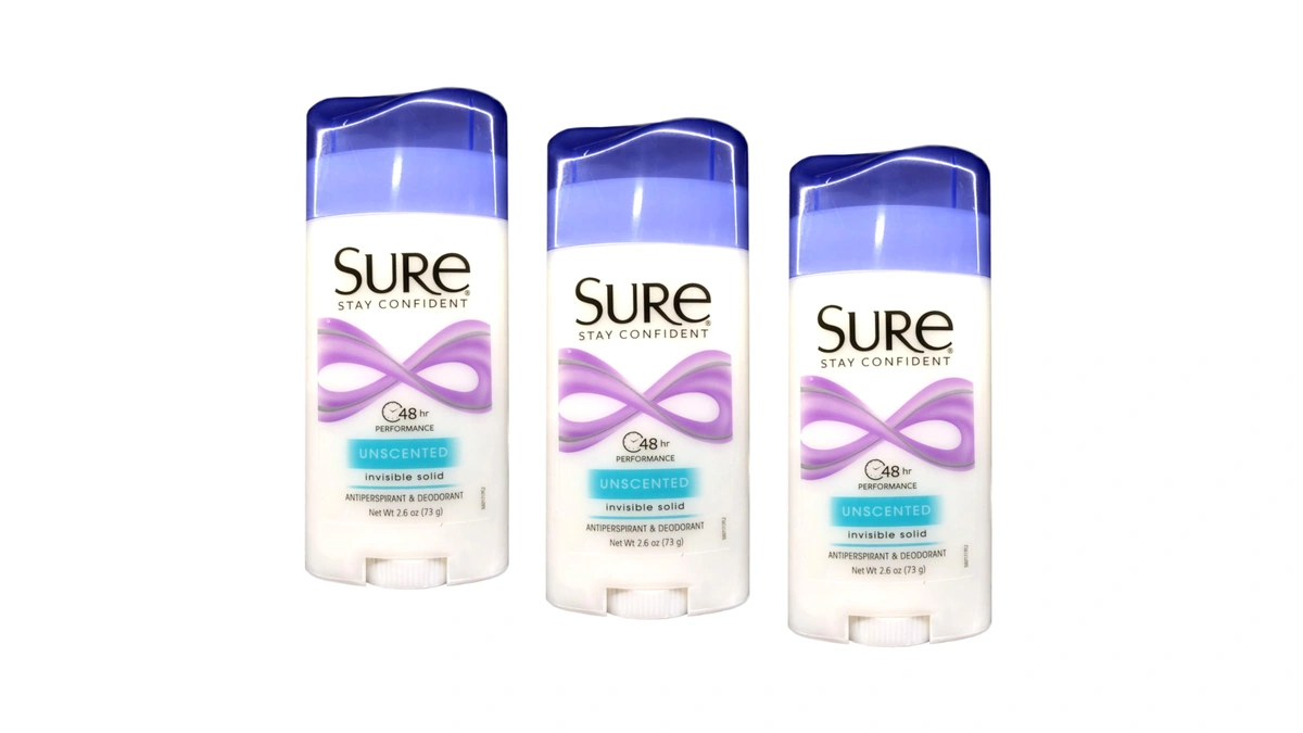 Sure Deodorant 2.6oz Invisible Solid Unscented (pack Of 3)